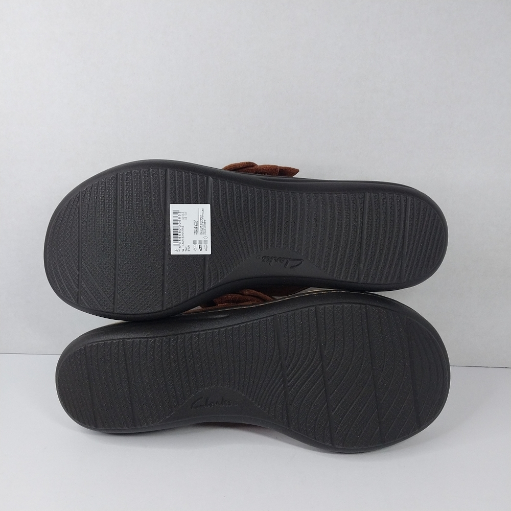 Clarks Collection Laurieann Rae Women SZ 12 Wide Brown Ultimate Comfort Sandals - Picture 13 of 16